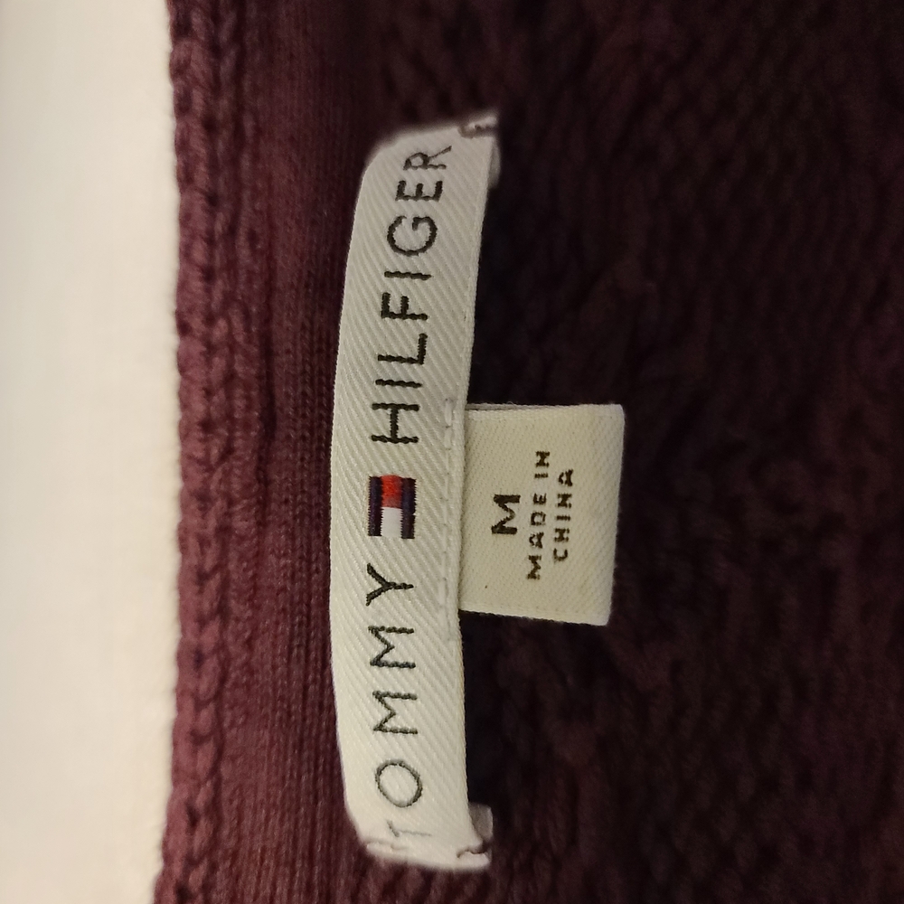 Tommy Hilfiger Burgundy V-Neck Sweater - Picture 8 of 9